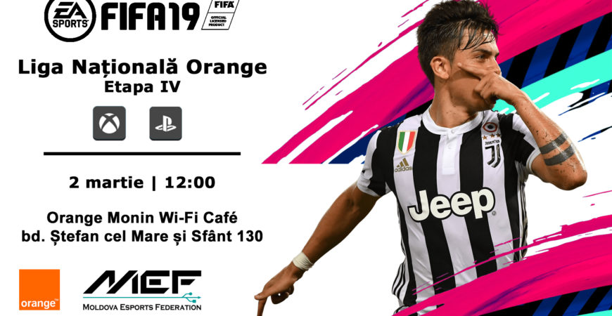 Înscrie-te la FIFA19 Liga Națională Orange (Etapa IV)